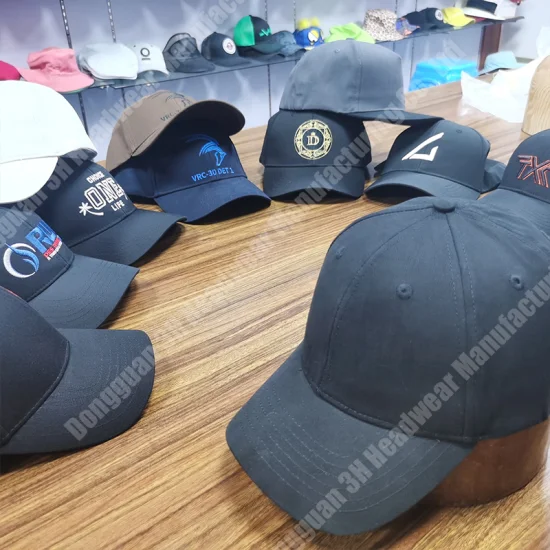 Gorras da baseball semplici e alla moda da 3 cappellini di alta qualità con vestibilità flessibile vuota personalizzata