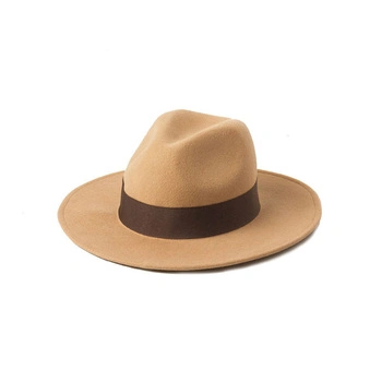 Vendita calda moda invernale 100% lana australiana da donna da donna cappelli Fedora in feltro a tesa rigida