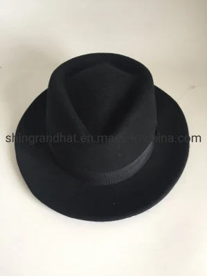 Cappello Panama da donna in feltro Fedora a tesa larga 100% lana