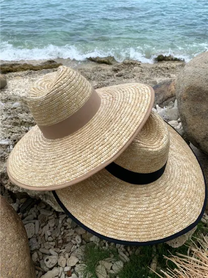 Classico cappello fedora da donna in lana con fibbia per cintura e tesa larga in feltro da donna