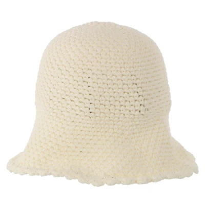 Cappello da pescatore con logo personalizzato alla moda, cappello all'uncinetto in cotone lavorato a maglia per donna