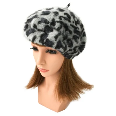 Berretti per cappello berretto invernale caldo colore leopardo di moda per ragazze di nuova moda per donna